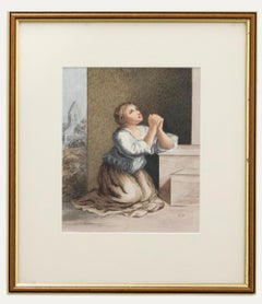 Richard Westall RA (1765-1836) – Aquarell des frühen 19. Jahrhunderts, ein Gebet