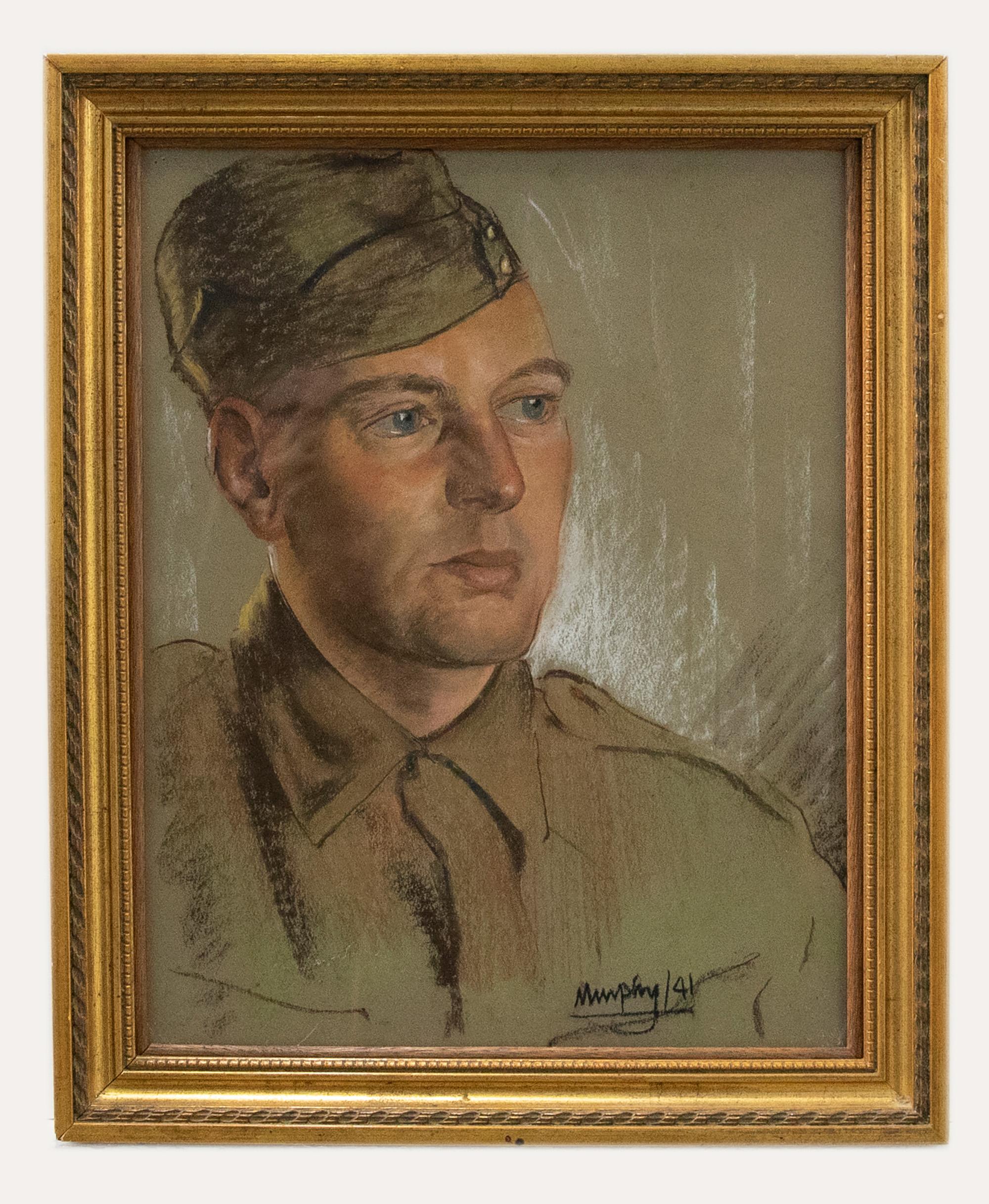 Unknown Portrait - Murphy - 1941 Pastel, A Soldier