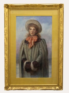 George MacKenzie  - 1892, Aquarelle, Portrait of a Girl