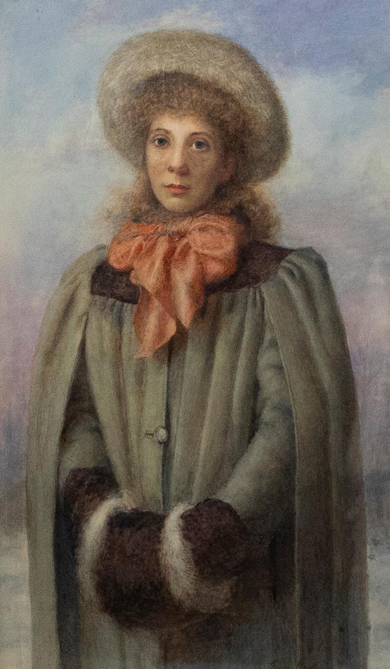 George MacKenzie  - 1892 Acquerello, Ritratto di una ragazza - Art di Unknown