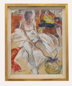 Phelan Gibb (1870-1948) – Gouache des frühen 20. Jahrhunderts, Die vorbereitete Braut