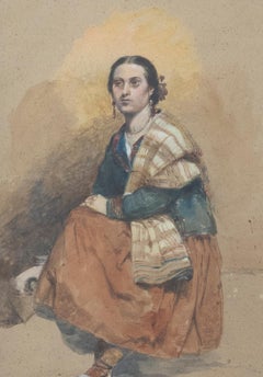 Manner of John Frederick Lewis (1805-1876) - Watercolour, Seated Spanish Lady