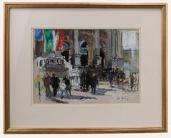 John Tookey PS - Framed Contemporary Pastel, Entrance to the Tate