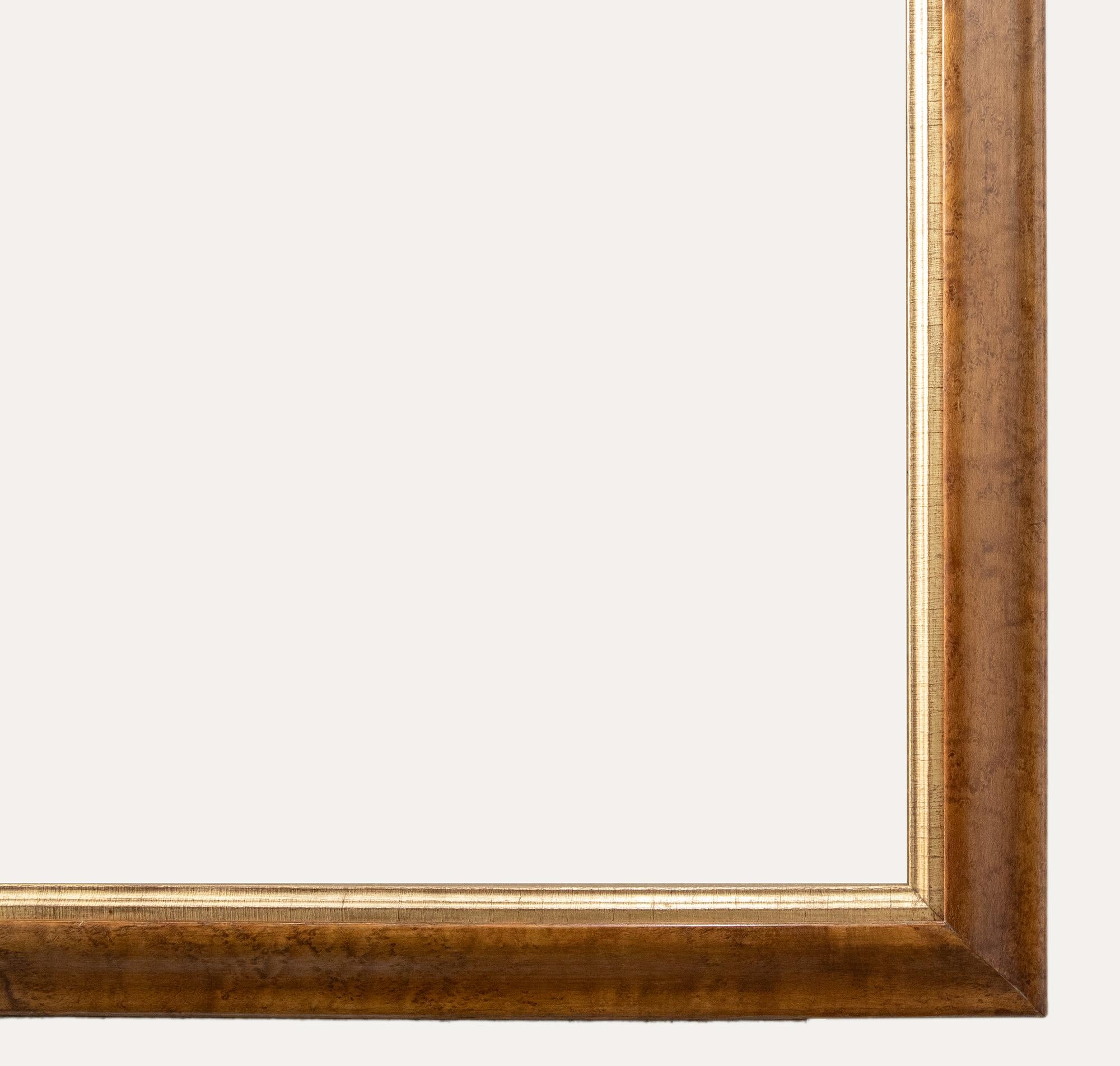 A beautiful frame of large proportions. Crafted from bird's eye maple. The wood has excellent surface colour. Complete with internal slip and glazing. Measurements:Inner window: 64 cm x 77.5 cmOuter frame size: 77.5cm x 91.5 cmRebate: 68.5 cm x 82.5