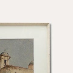 Kenneth Anns (1891-1962) - Framed Watercolour, Figures Before a Tower