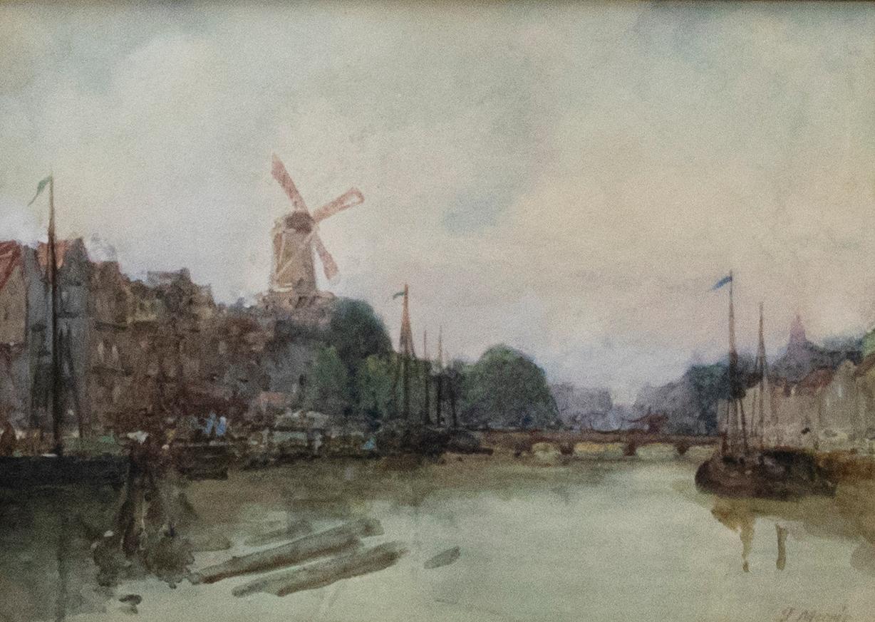 J. Morris - Framed Early 20th Century Watercolour, Amsterdam - Art by Unknown