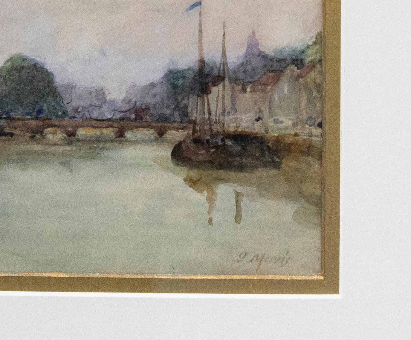 J. Morris - Framed Early 20th Century Watercolour, Amsterdam For Sale 1