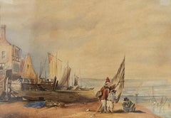 Mid 19th Century Watercolour - Cockle Pickers