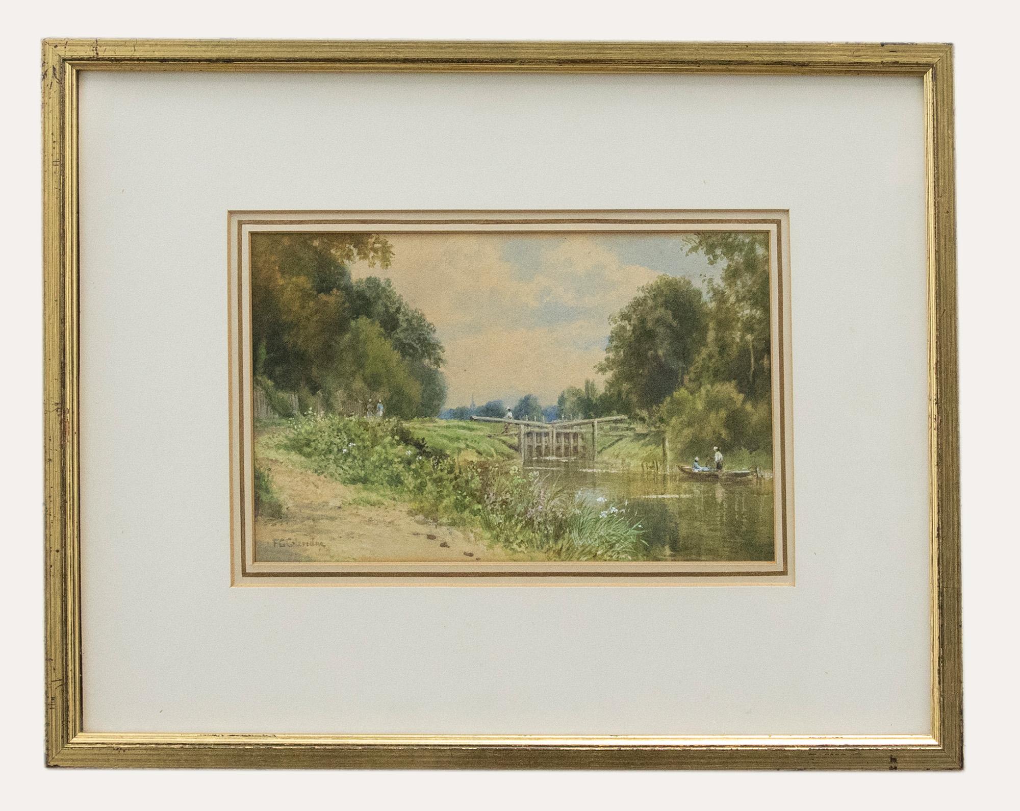 Unknown Landscape Art - Francis George Coleridge (1838-1923) - Watercolour, Summer by the Loch Gates