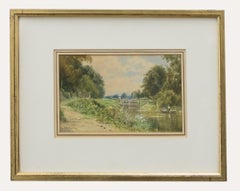 Aquarelle de Francis George Coleridge (1838-1923), Été par les Loch Gates