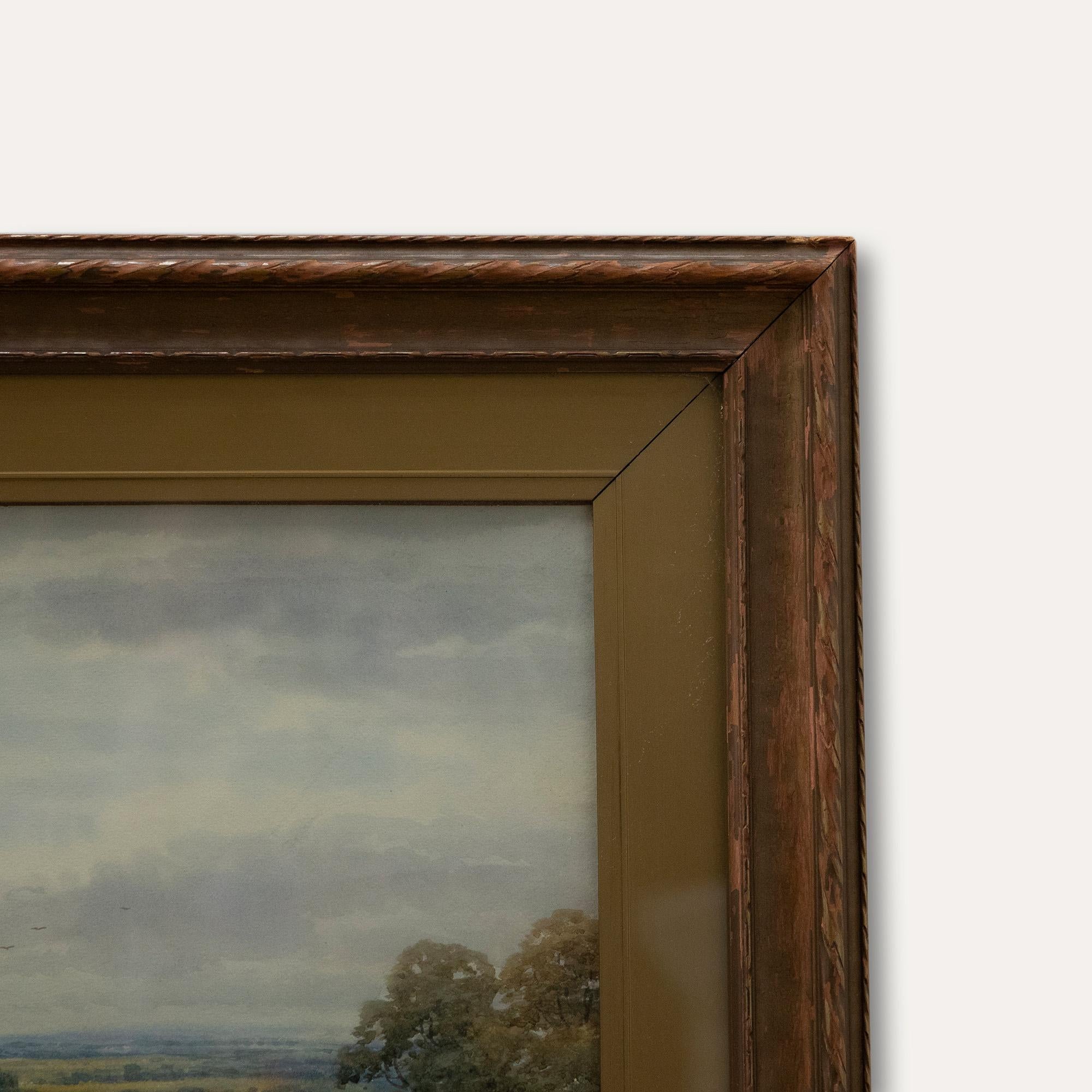Harold Lawes (1865-1940) - Framed Early 20th Century Watercolour, End of Day For Sale 1