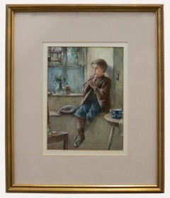 Henry Benjamin Roberts RBA (1832-1915) - Framed Watercolour, The Duet