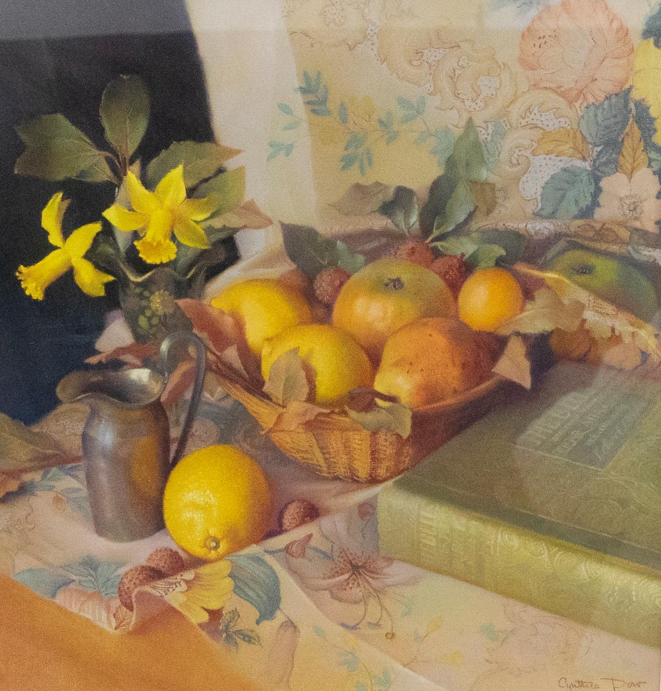 Cynthia Par  - Pastel Contemporary, Nature morte de printemps - Art de Unknown