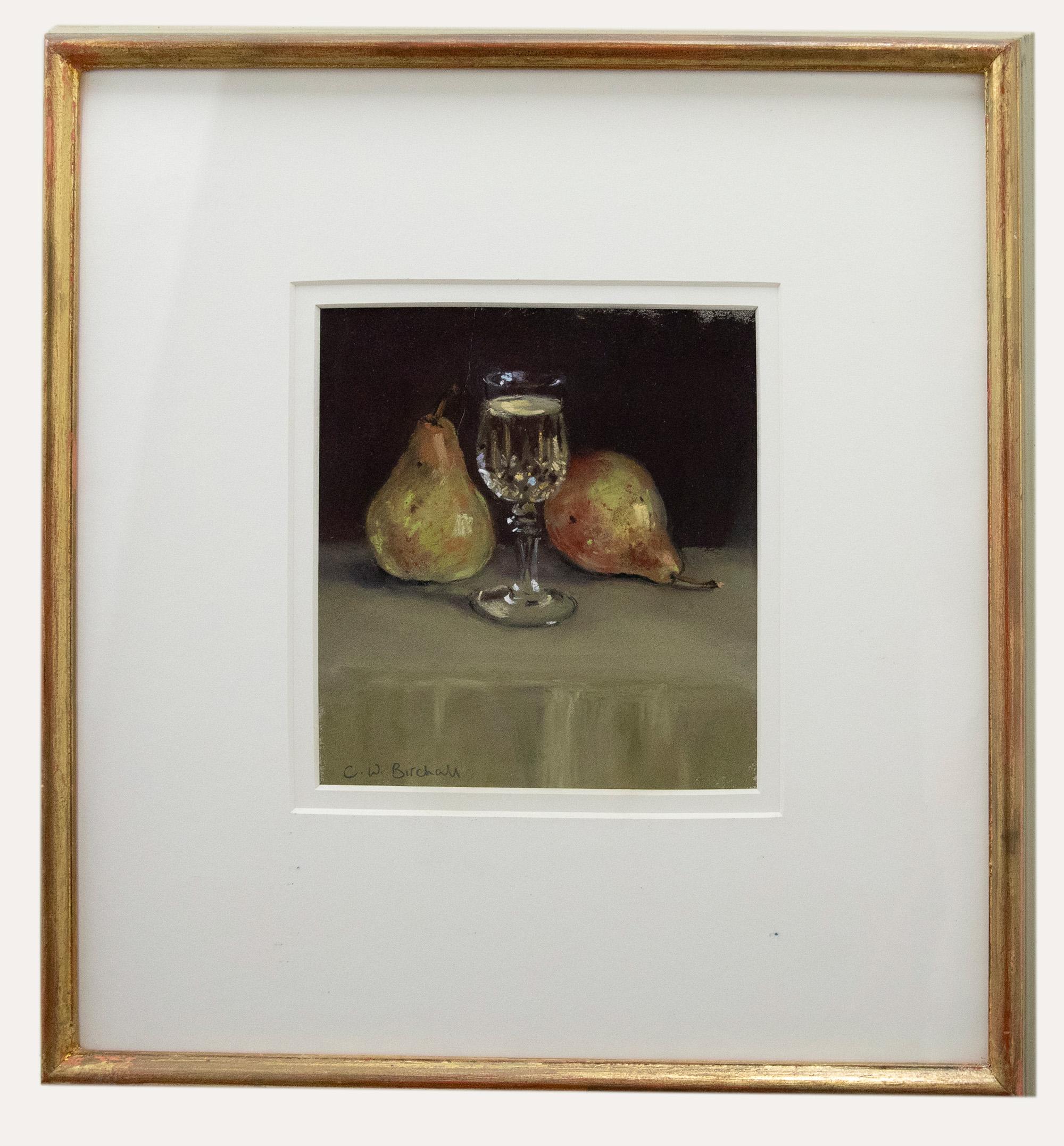 Unknown Still-Life - Christine Birchall PVPSWA  - Contemporary Pastel, Pears and Chablis