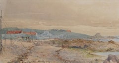 Sir David Murray RA PRI RSW (1849-1933) - Framed Watercolour, Mending the Nets