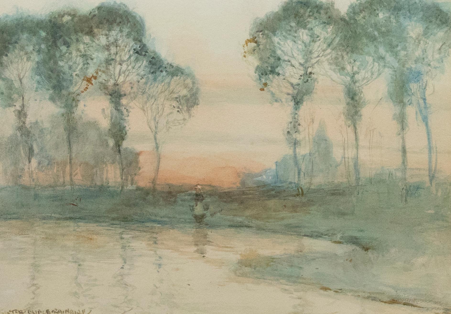 Victor Noble Rainbird (1887-1936) - Watercolour, The River at Dawn - Art by Unknown