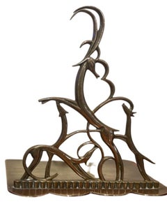Hagenauer Bookends Pair Leaping Gazelles Wien Made in Austria