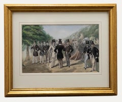 A. M.  - Late 19th Century Watercolour, The Gentlemen's Meet