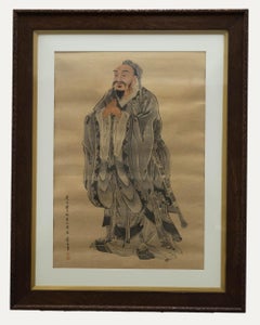 19th Century Watercolour - Portrait of a Robed Gentleman