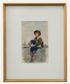 Follower of Adriano Bonifazi - Aquarell des frühen 20. Jahrhunderts, Ein italienischer Junge