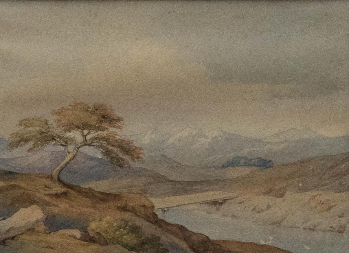 Follower of Joseph Schranz (1803-c.1866) - Aquarell, Ansicht des Berges – Art von Unknown