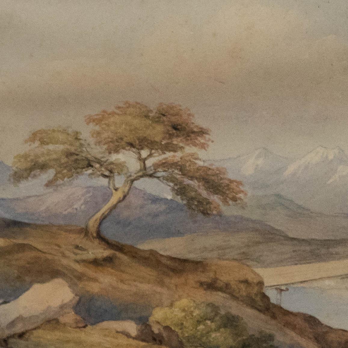 Follower of Joseph Schranz (1803-c.1866) - Watercolour, View of the Mountain For Sale 1
