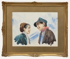 Continental School 20th Century Watercolour - Study of Two Boys