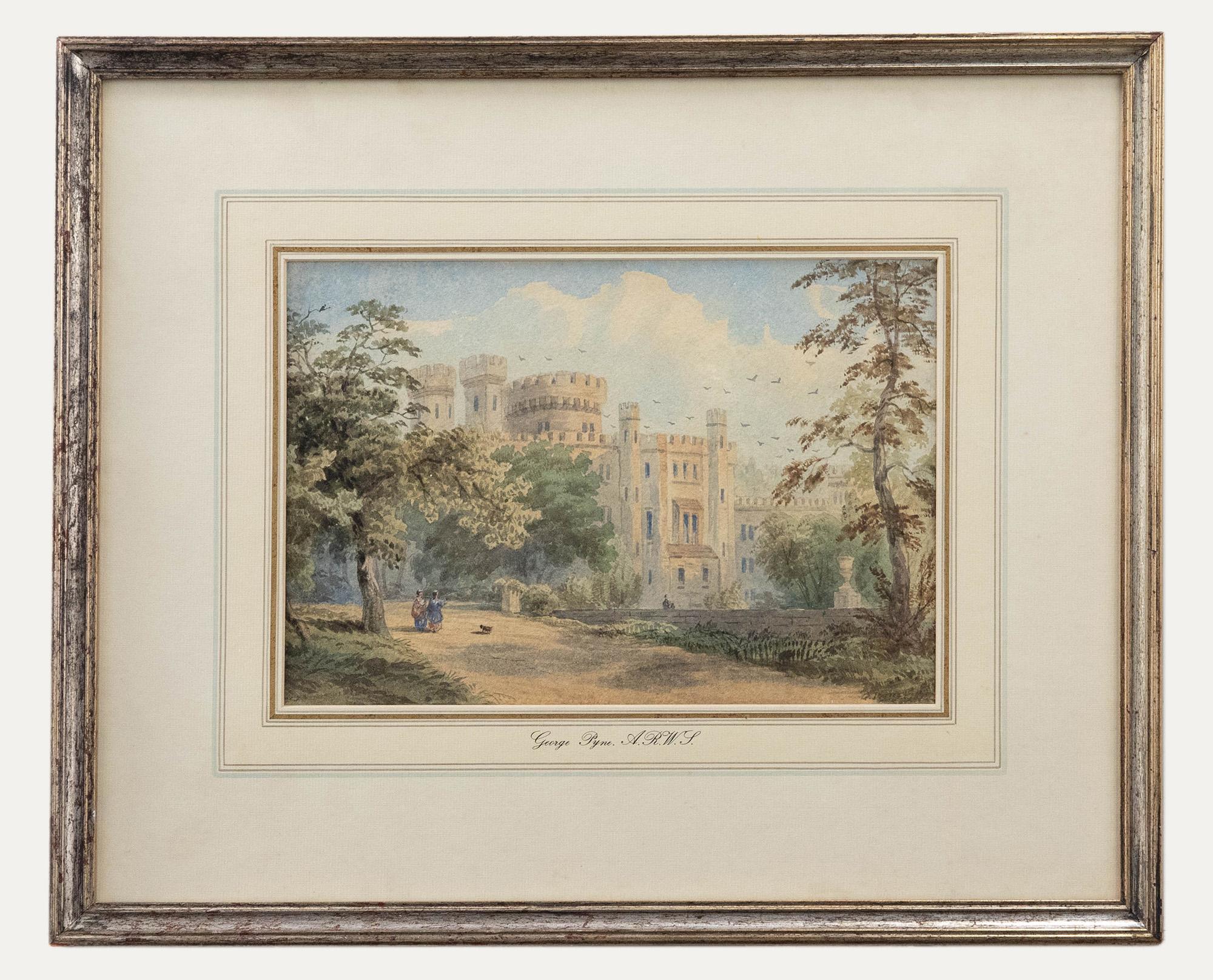 Signed faintly to the lower right. Artist Name inscribed to the mount. Presented in a gilt frame and washline mount. On paper.