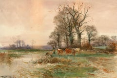Henry Charles Fox (1860-1929) - Acquerello del 1903, Roxton sull'Ouse