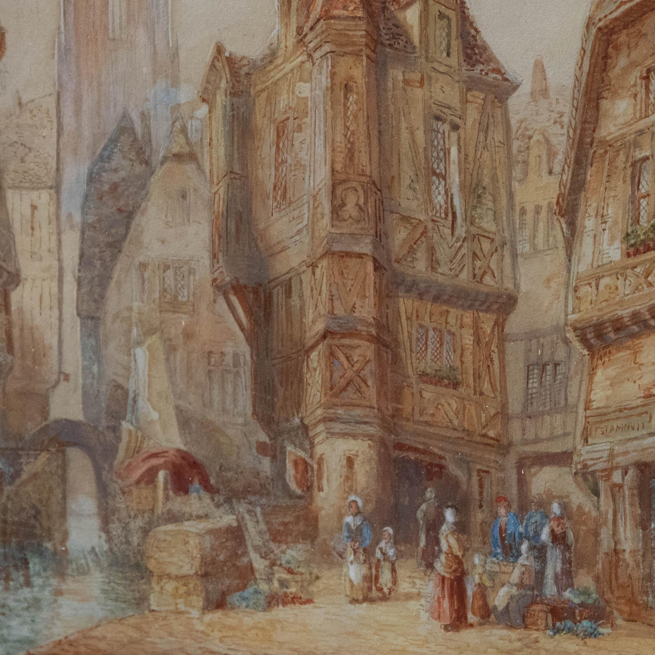 Henry Schafer (1833-1916) - Aquarell des frühen 19. Jahrhunderts, Utrecht, Holland im Angebot 3