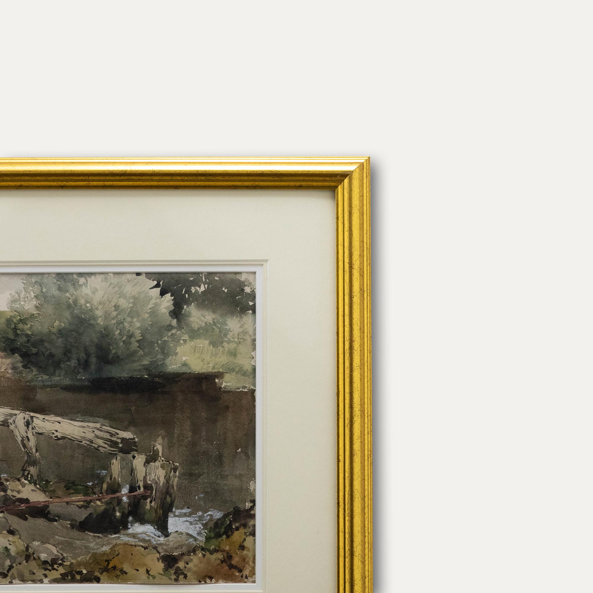 Attrib. William Collingwood Smith (1815-1887) - Watercolour, River Landscape For Sale 4