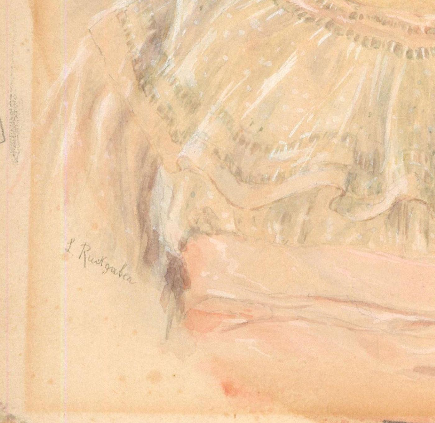 L. Ruckgaber  Aquarell des frühen 20. Jahrhunderts, Die Brautjungfrau – Art von Unknown