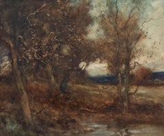George Patrickson (1884-1916) - 1913 Watercolour, Angler in the Woods