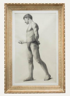 Estella Louise M. Canziani (1887-1964) - Graphite Drawing, Standing Male Nude