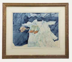 Gerahmtes Aquarell des 20. Jahrhunderts von Petley-Jones (geb.1953) – Die ersten Schuhe