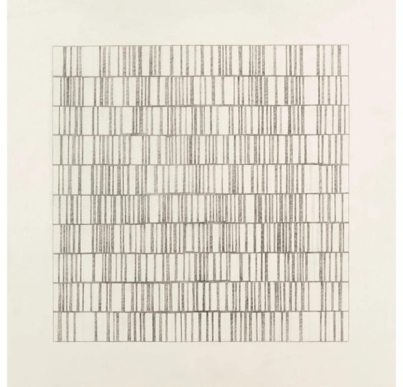 Untitled X (Linear Motif), Pencil on Paper Drawing by Jon Probert B. 1966, 2022

Additional information:
Medium: Pencil on paper
Dimensions: 40 x 40 cm
15 3/4 x 15 3/4 in

Having studied Fine Art and Art History at Newcastle University and lived in