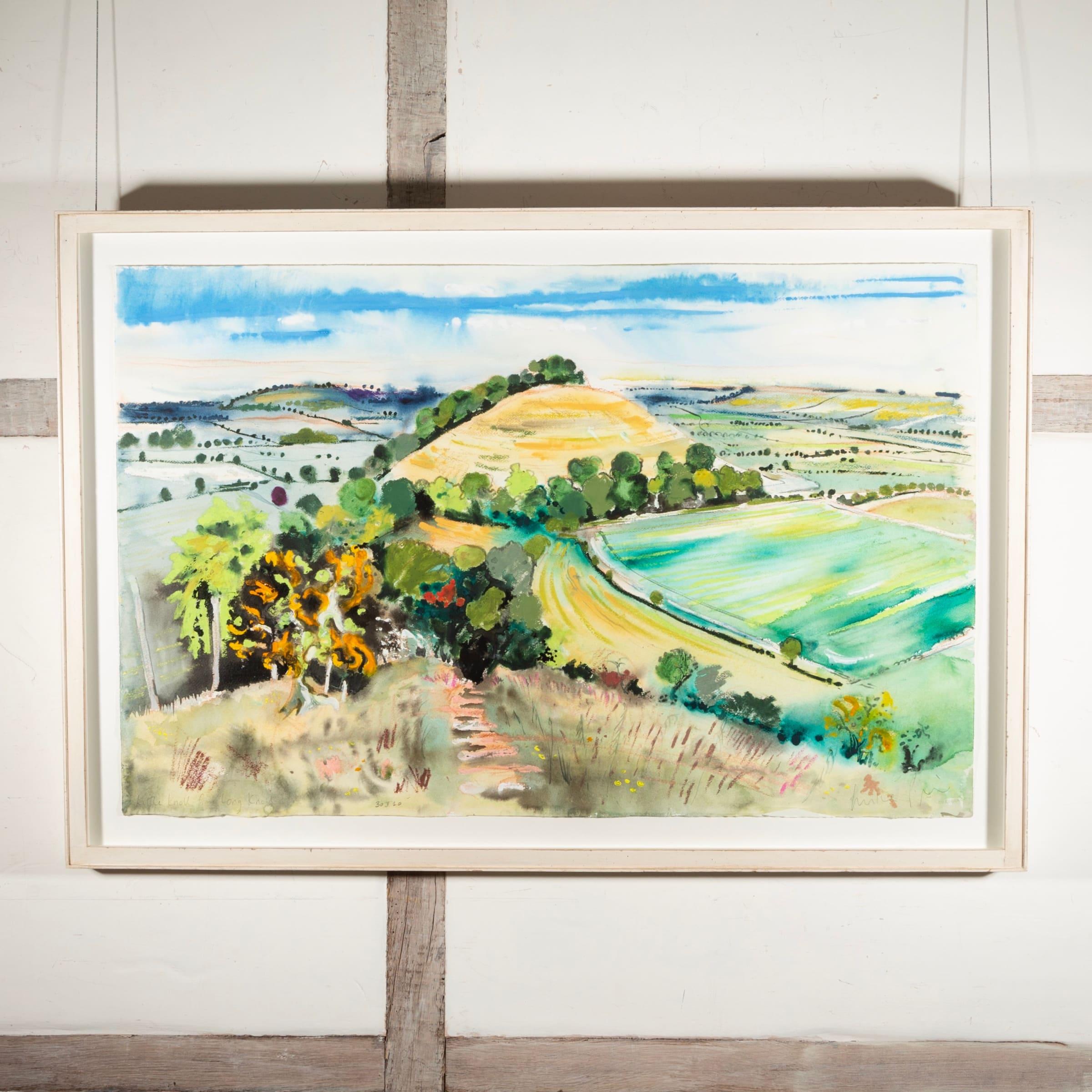 Little Knoll from Long Knoll, Watercolour Painting by Luke Piper, 2000 - Art by Unknown