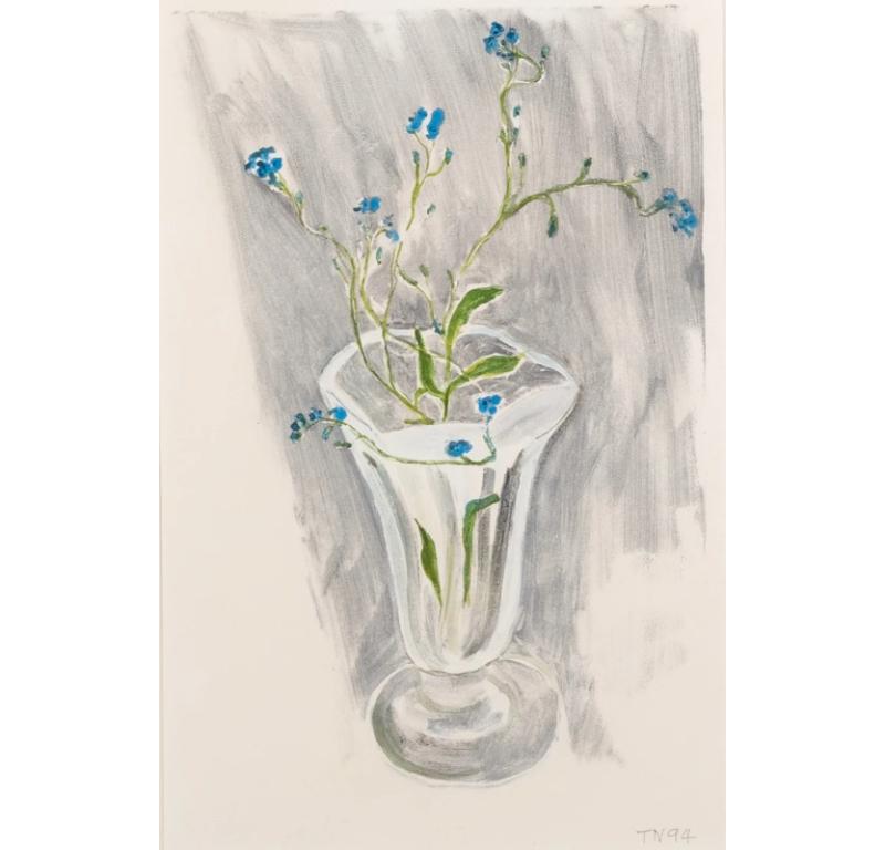 Sans titre (Flowers in a Glass), peinture à l'aquarelle de Tessa Newcomb, 1996
