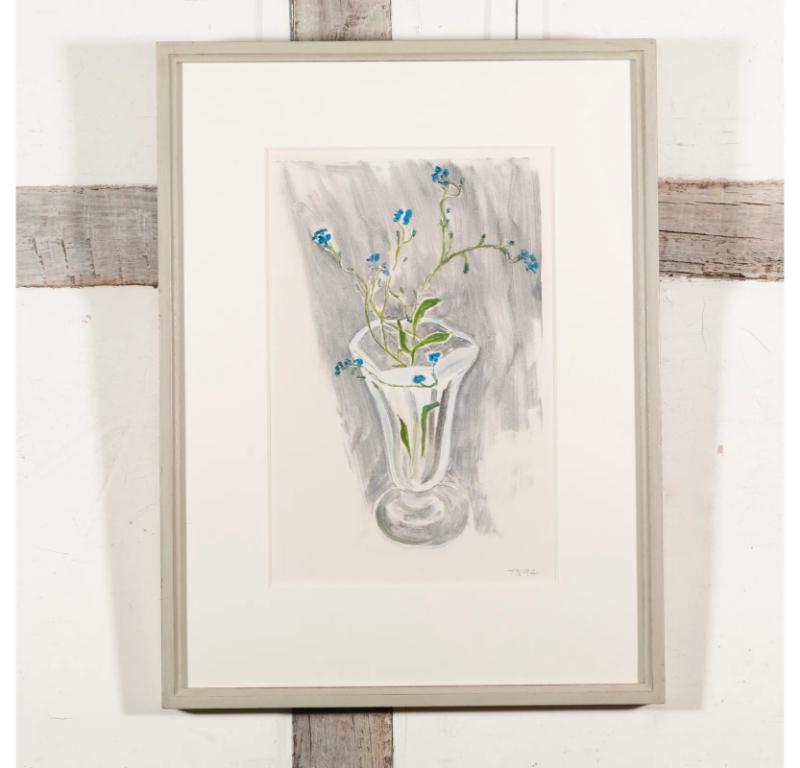 Untitled (Flowers in a Glass), Watercolour Painting by Tessa Newcomb, 1996 For Sale 1