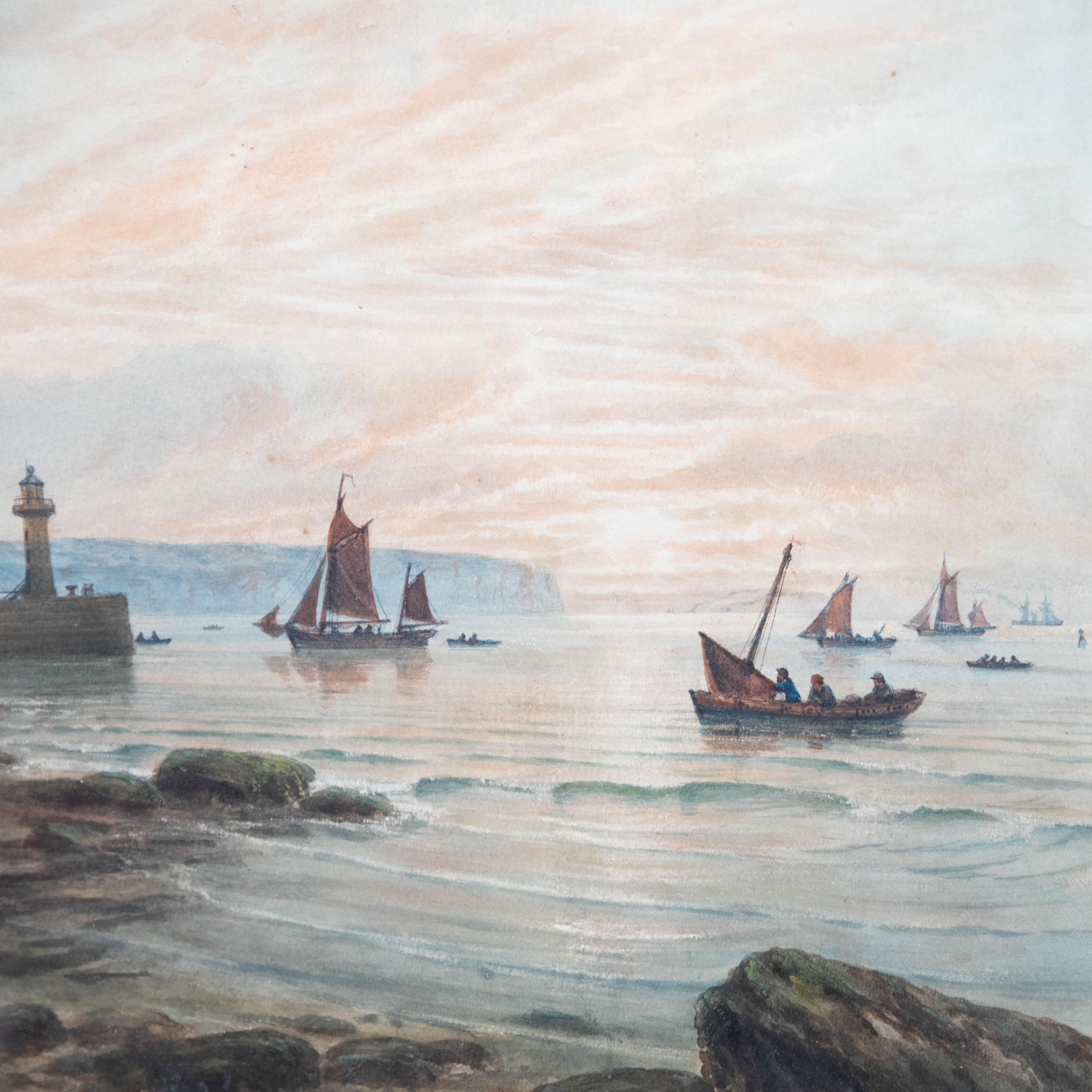 John Francis Branegan (1843-1909) - Framed Watercolour, Inlet on the Scaur For Sale 1