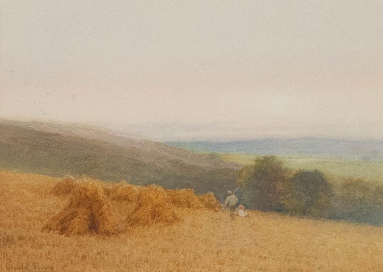 Leopold Rivers (1852-1905) - Framed Late 19th Century Watercolour, Harvestime - Art by Unknown
