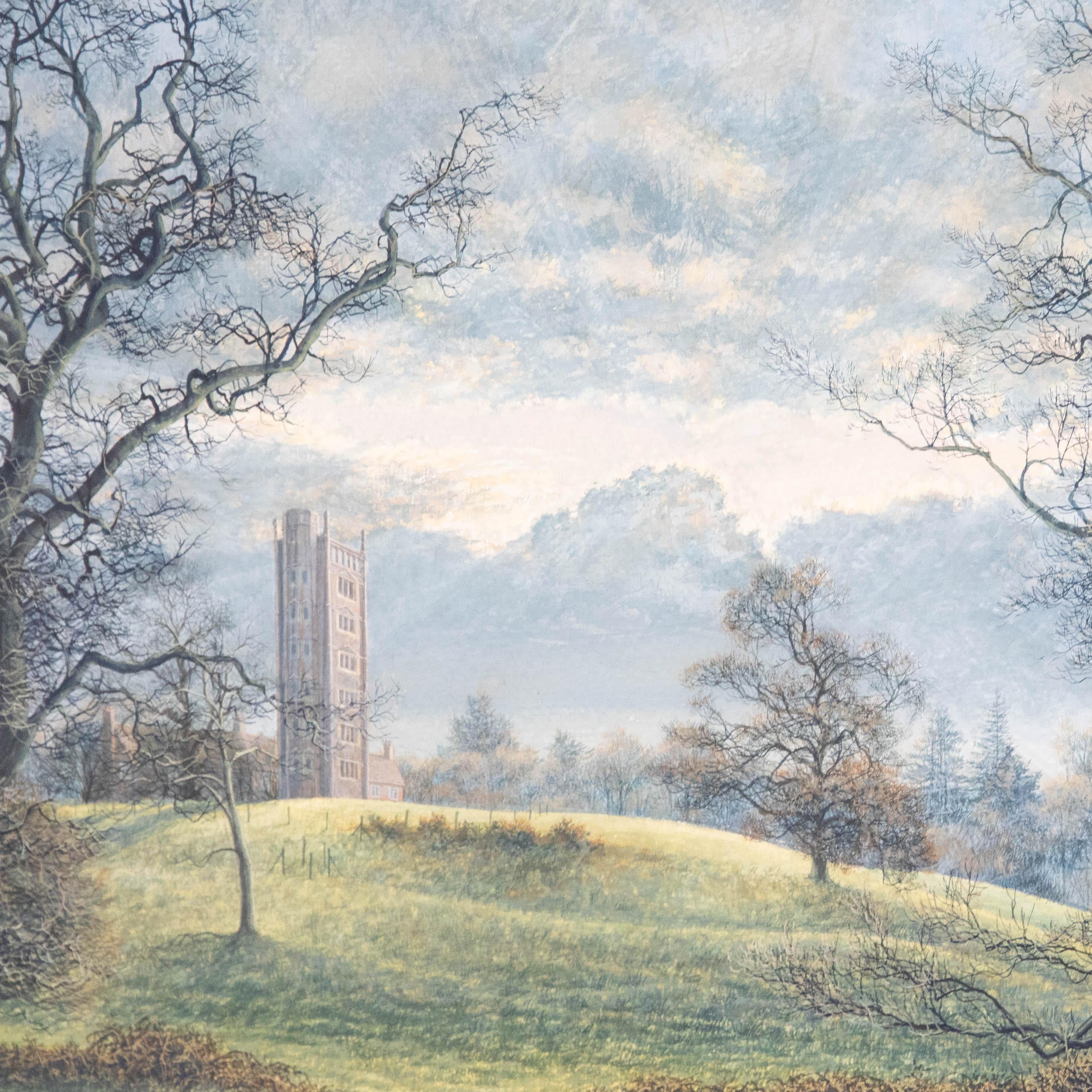 Michael John Pettersson (b.1939) - Framed Watercolour, Freston Tower For Sale 1