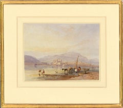 David Cox Jnr (1809-1885) - Aquarelle du milieu du 19e siècle, château de Conway