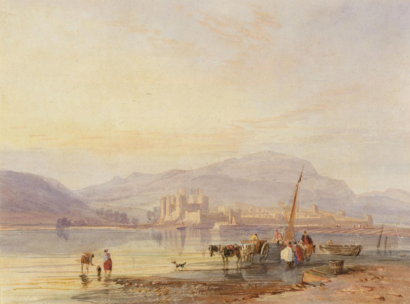 David Cox Jnr (1809-1885) - Mid 19th Century Watercolour, Conway Castle For Sale 1