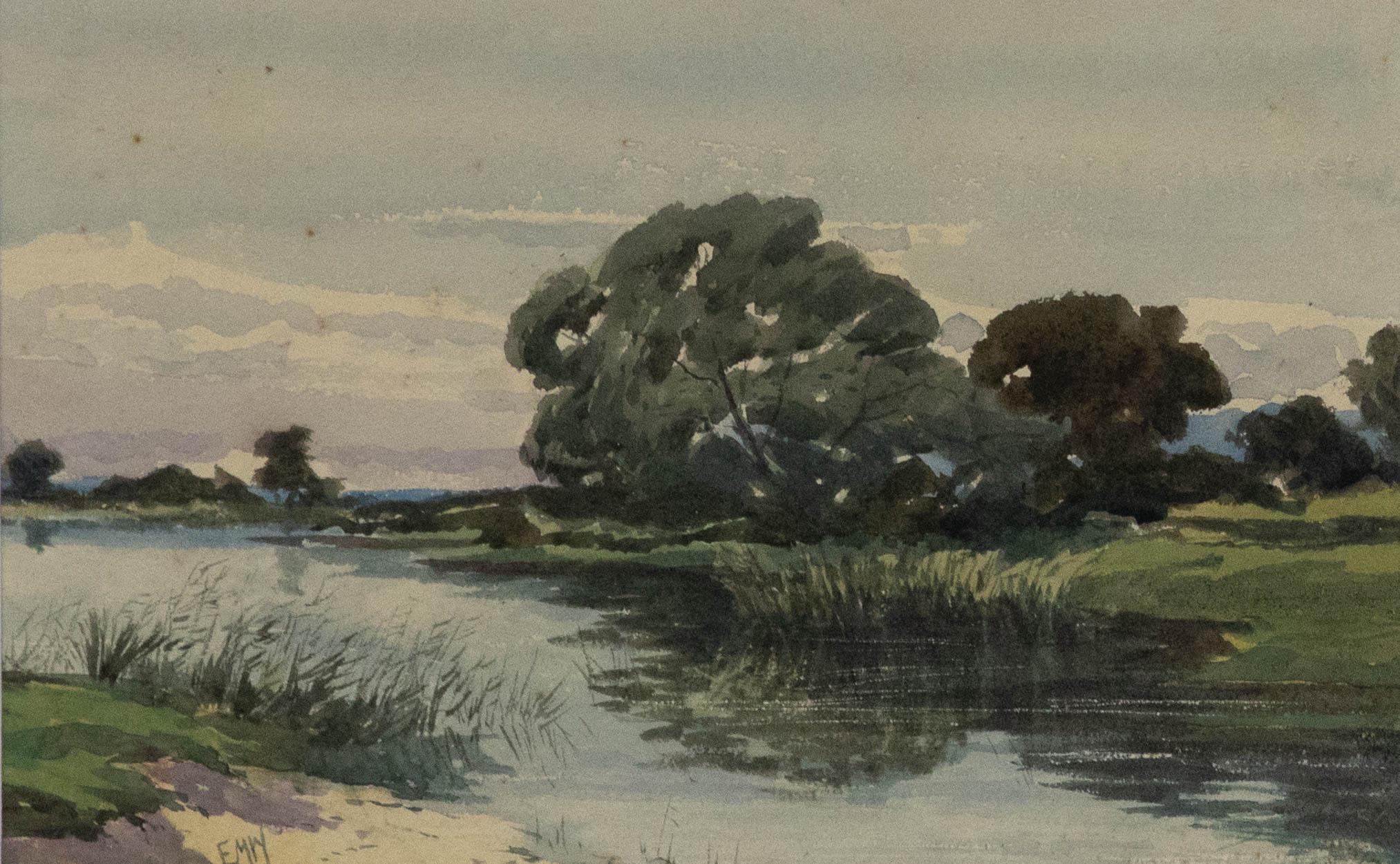Edmund Morison Wimperis (1835-1900) - Late 19th Century Watercolour, Quiet River - Art by Edmund Wimperis