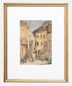 D'après Samuel Prout  - Aquarelle du milieu du 19e siècle, Sion