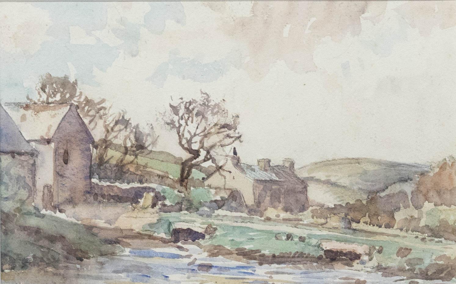 Thomas W. Armes (1894-1963) - Framed Early 20th Century Watercolour, Ford Farm - Art by Unknown