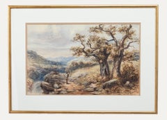 W. Gray   - 1879, Aquarelle, Soirée dans les Cotswolds