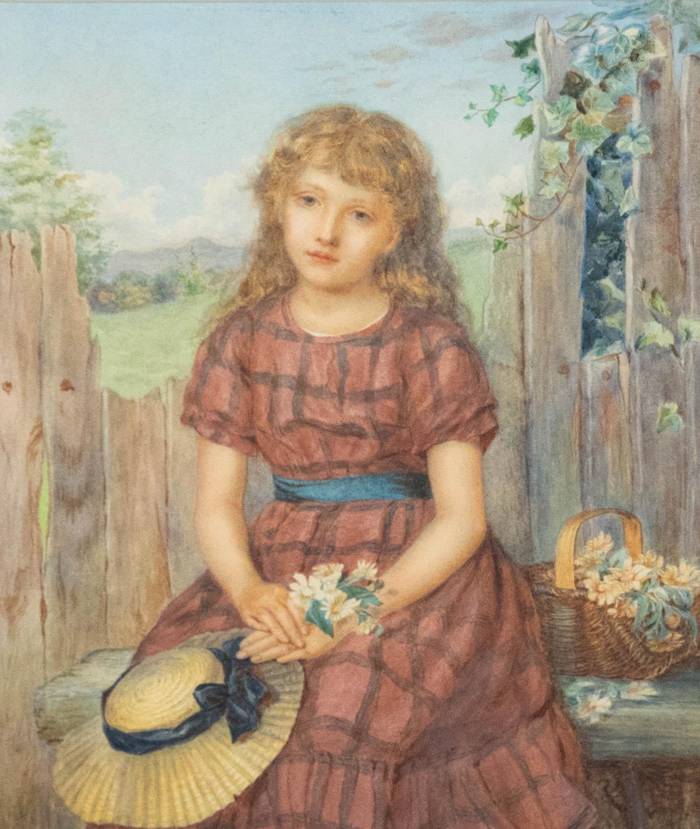 Neville Stephen Lytton (1879-1951) - Watercolour, Flower Girl 82 - Art by Unknown