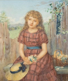 Neville Stephen Lytton (1879-1951) - Watercolour, Flower Girl 82